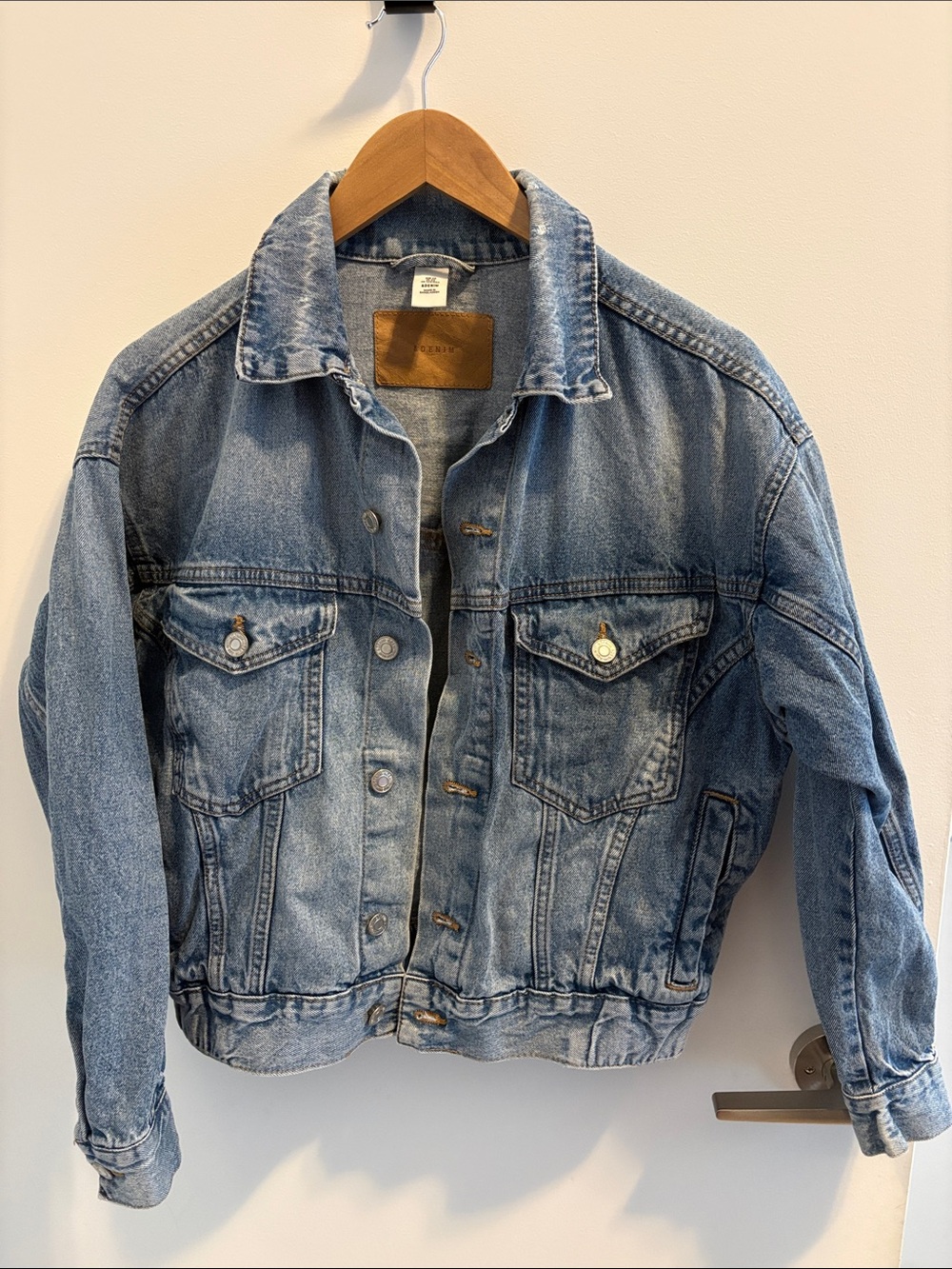 &Denim Light Wash Jean Jacket - Blue